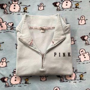 PINK VS Quarter Zip Blue Jacket